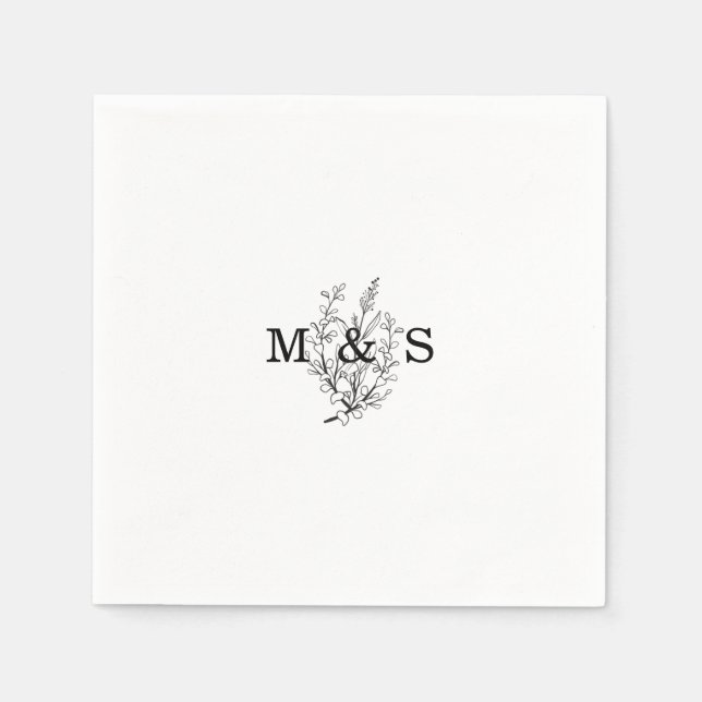 Wildflower Wedding  Napkin (Front)