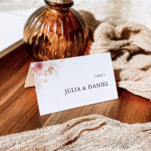 Wildflower Wedding Place Cards Template