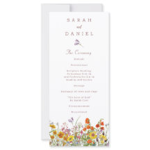 Wildflower Wedding Program