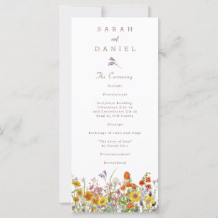 Wildflower Wedding Program