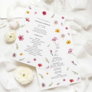 Wildflower Wedding  Programme