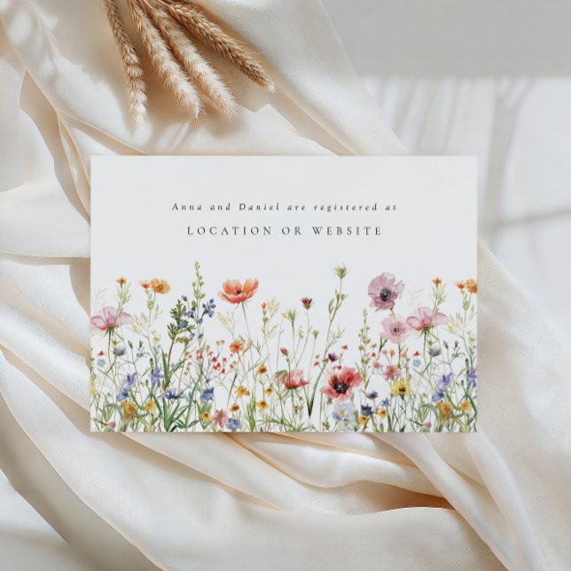 Wildflower Wedding Registry Enclosure Card (Creator Uploaded)