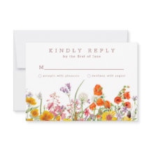 Wildflower Wedding Response Card