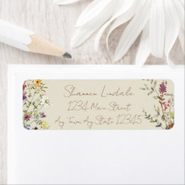 Wildflower Wedding Return Address
