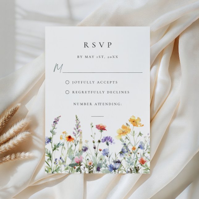 Wildflower Wedding RSVP Card (Creator Uploaded)