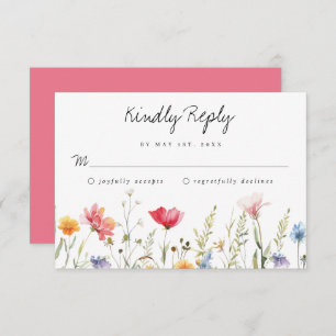 Wildflower Wedding RSVP Card