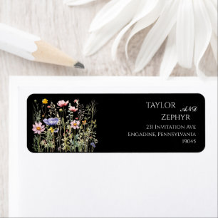 Wildflower  Wedding RSVP Return Address 