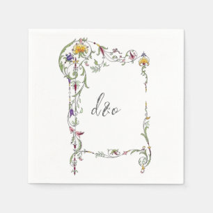 Wildflower Wedding Rustic Country Wild Flowers Wed Napkin