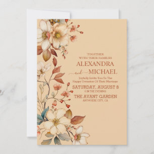Wildflower Wedding Rustic Floral Invitation