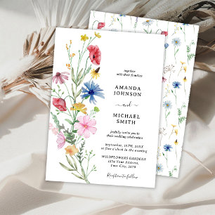 Wildflower Wedding Rustic Floral Invitation