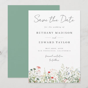 Wildflower Wedding Save The Date