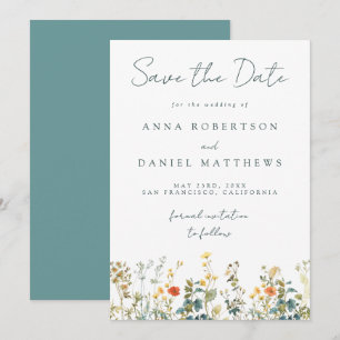 Wildflower Wedding Save The Date