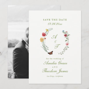 Wildflower Wedding Save the Date Card