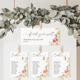 Wildflower Wedding Seating Chart Welcome Header