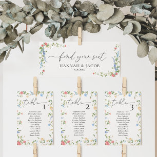 Wildflower Wedding Seating Chart Welcome Header