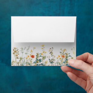 Wildflower Wedding Self-Addressed RSVP Envelope