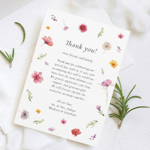Wildflower Wedding Thank You Card
