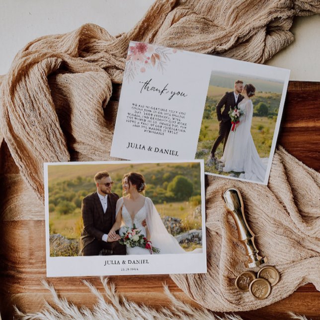 Wildflower Wedding Thank You Card (Wildflower Wedding Thank You Card)