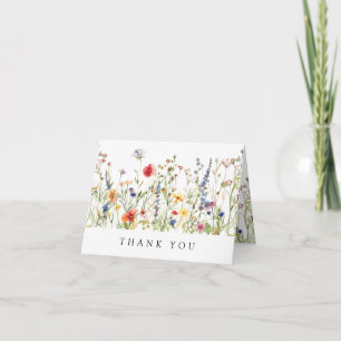 Wildflower Wedding Thank You Card