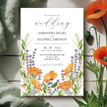 Wildflower Wedding Theme Watercolor Boho Flowers