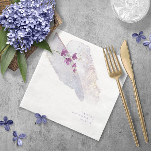 Wildflower Wedding Watercolor Paint Str Peri ID954 Napkin