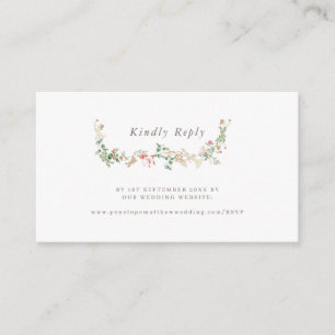 Wildflower Wedding Website RSVP Enclosure Card