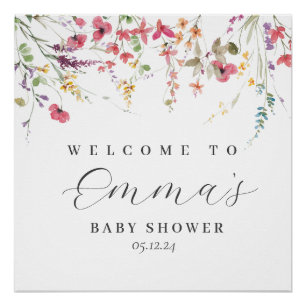 Wildflower welcome sign, wildflower poster tapestr