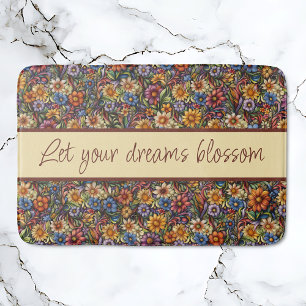 Wildflower Whimsy Let Your Dreams Blossom Bath Mat
