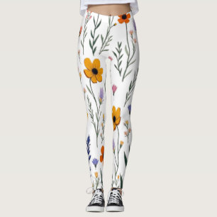 Wildflower Whimsy – Soft Meadow Pattern Leggings