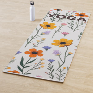 Wildflower Whimsy – Soft Meadow Pattern Yoga Mat