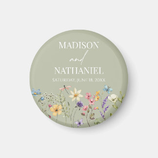 Wildflower Wild Flower Floral Garden Wedding Magnet