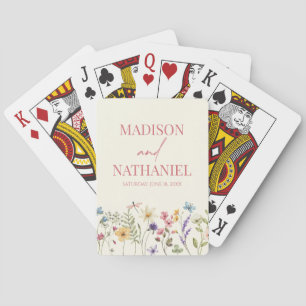 Wildflower Wild Flower Floral Garden Wedding Playing Cards