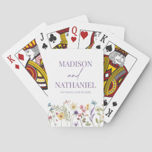 Wildflower Wild Flower Floral Garden Wedding Playing Cards