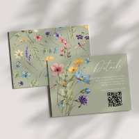 Wildflower Wild Flower QR Code Wedding Details