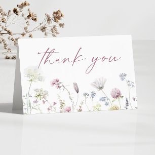 Wildflower Wild Flowers Floral Garden Thank You Card