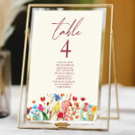 Wildflower Wild Flowers Floral Garden Wedding Table Number<br><div class="desc">This is a Wildflower Wild Flowers Floral Garden Wedding Table Number w/ Names!</div>