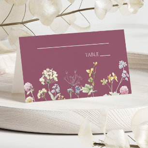 Wildflower Wild Flowers Floral Wedding  Place Card
