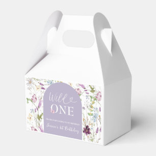 Wildflower Wild ONE Butterfly Garden Party Gable Favour Box