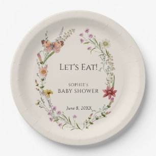 Wildflower Wishes A Baby Shower In Bloom Paper Plate