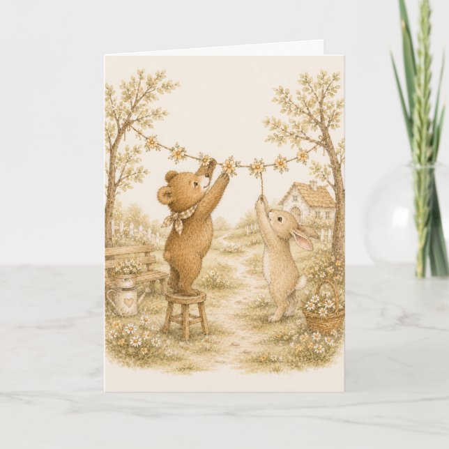 Wildflower Wishes Greeting  Card (Front)
