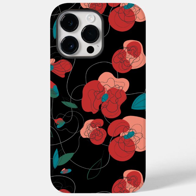 Wildflower Wonderland | Stylised Flowers pattern Case-Mate iPhone Case (Back)