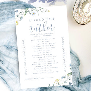 Wildflower would she rather bridal shower game