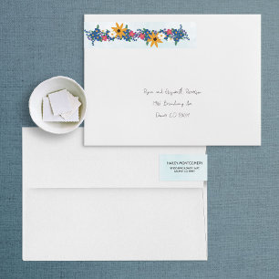 Wildflower Wraparound Address Label