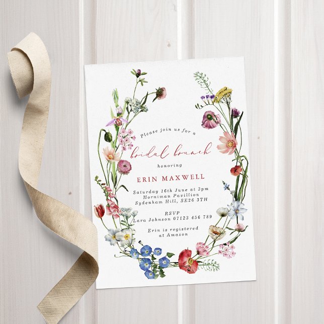 Wildflower Wreath Bridal Brunch Invitation (Creator Uploaded)