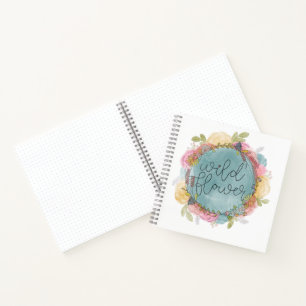 Wildflower Wreath Floral Notebook