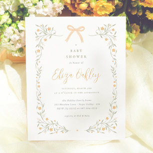 Wildflower & Yellow Bow Garden Baby Shower Budget