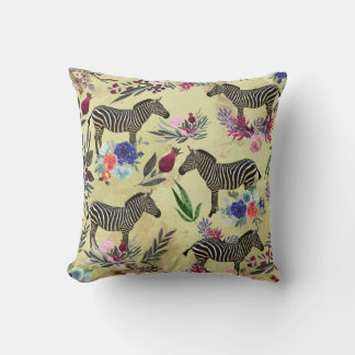 Wildflower Zebra Cushion