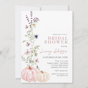 WildflowerBridal Shower invitation, Pumpkin  Invitation