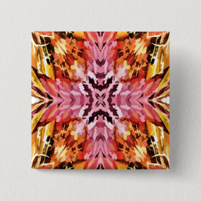 WILDFLOWERS 15 CM SQUARE BADGE (Front)