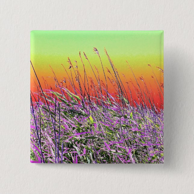 WILDFLOWERS 15 CM SQUARE BADGE (Front)